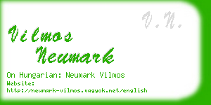 vilmos neumark business card